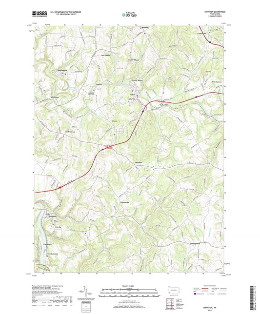 Smithton Pennsylvania US Topo Map Image