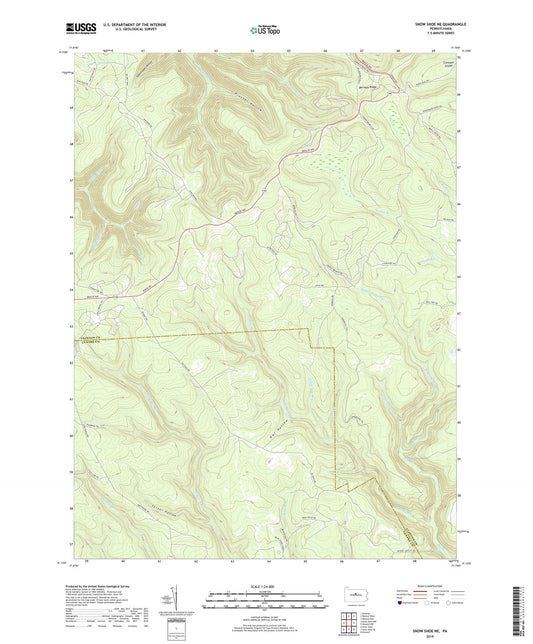 Snow Shoe NE Pennsylvania US Topo Map Image
