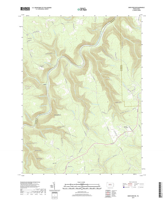 Snow Shoe NW Pennsylvania US Topo Map Image