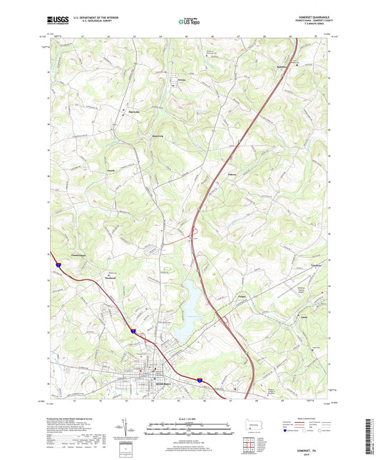 Somerset Pennsylvania US Topo Map Image