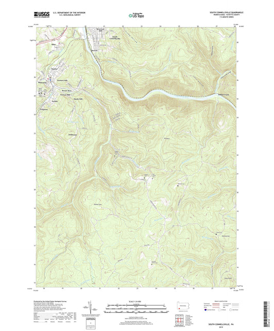 South Connellsville Pennsylvania US Topo Map Image