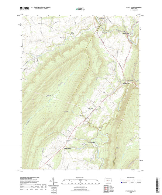 Spruce Creek Pennsylvania US Topo Map Image