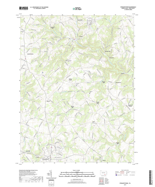 Stewartstown Pennsylvania US Topo Map Image