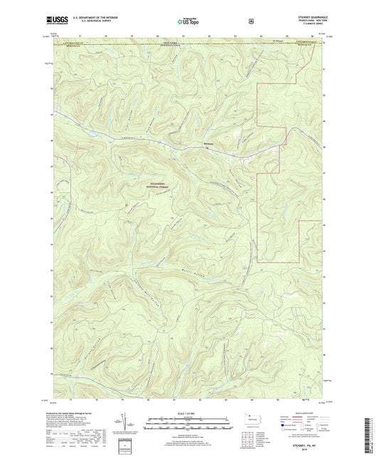 Stickney Pennsylvania US Topo Map Image