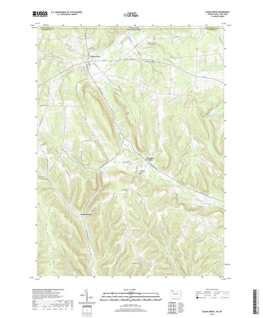 Sugar Grove Pennsylvania US Topo Map Image