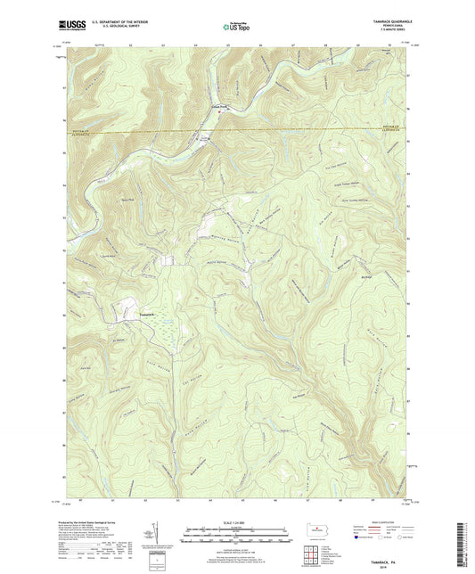 Tamarack Pennsylvania US Topo Map Image