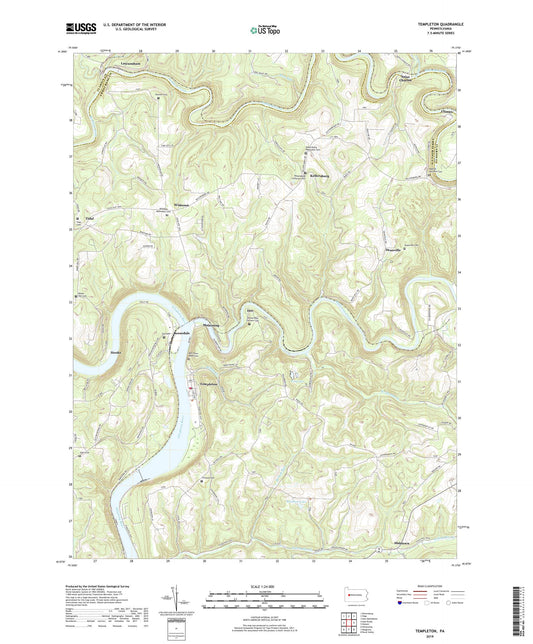 Templeton Pennsylvania US Topo Map Image