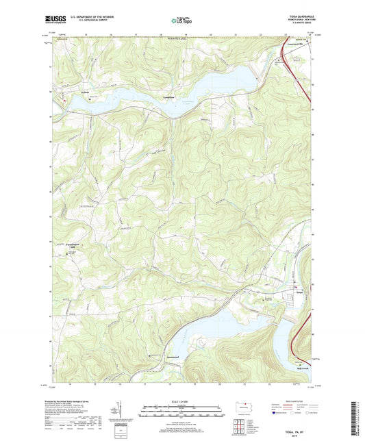 Tioga Pennsylvania US Topo Map Image