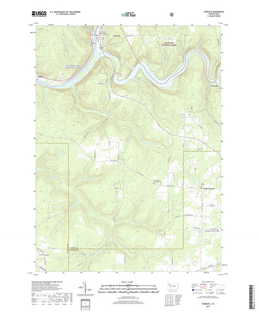 Tionesta Pennsylvania US Topo Map Image