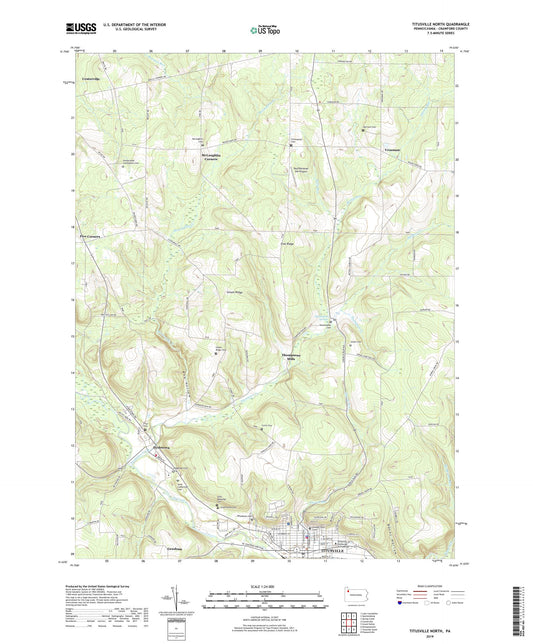 Titusville North Pennsylvania US Topo Map Image