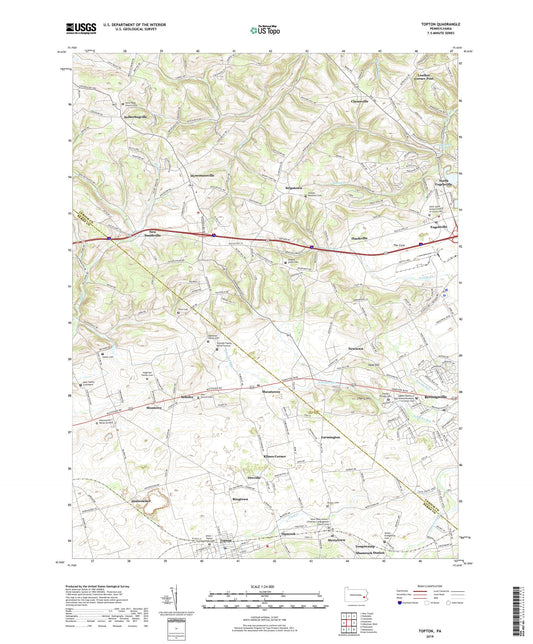 Topton Pennsylvania US Topo Map Image