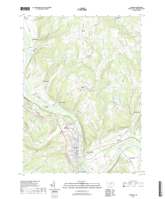 Towanda Pennsylvania US Topo Map Image