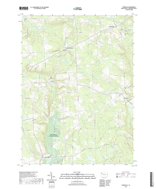 Townville Pennsylvania US Topo Map Image