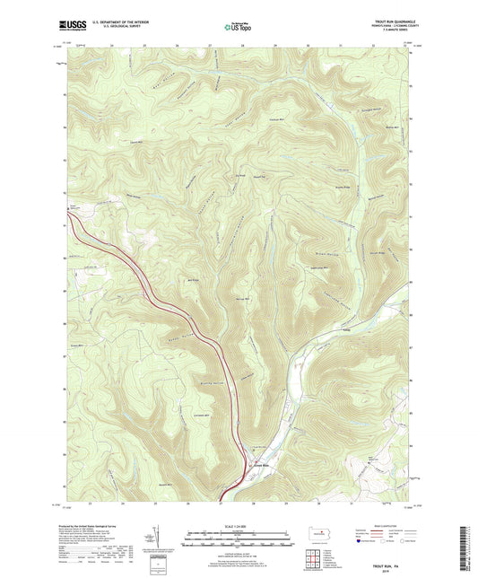 Trout Run Pennsylvania US Topo Map Image