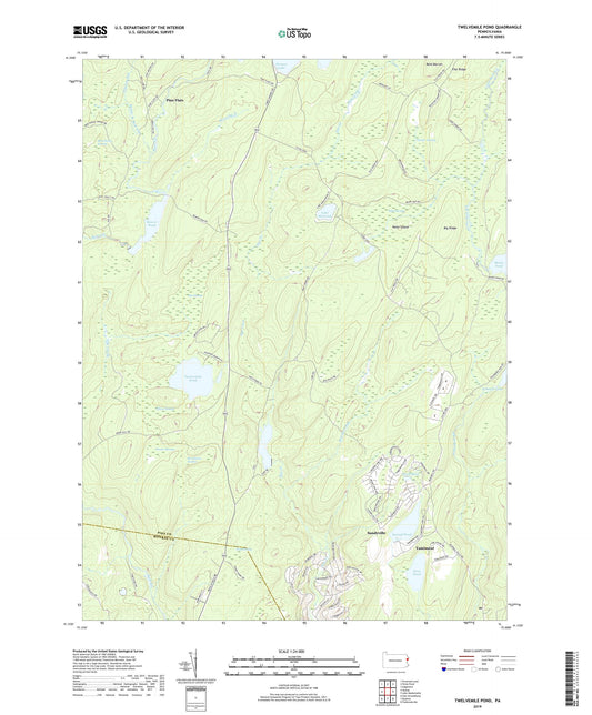 Twelvemile Pond Pennsylvania US Topo Map Image