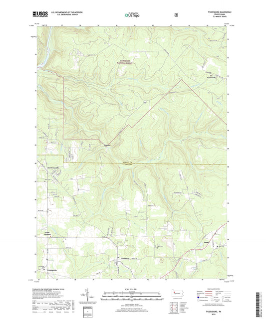 Tylersburg Pennsylvania US Topo Map Image