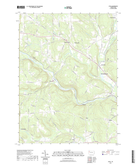 Utica Pennsylvania US Topo Map Image