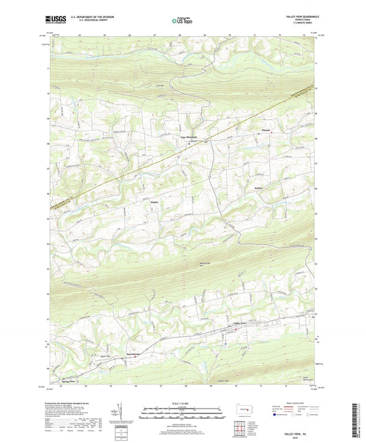 Valley View Pennsylvania US Topo Map Image