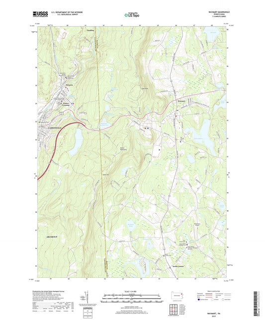 Waymart Pennsylvania US Topo Map Image