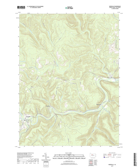 Weedville Pennsylvania US Topo Map Image