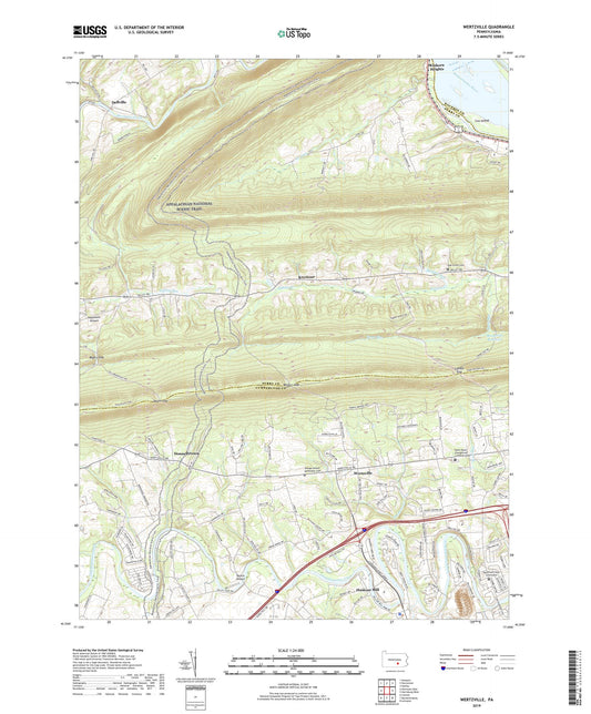 Wertzville Pennsylvania US Topo Map Image