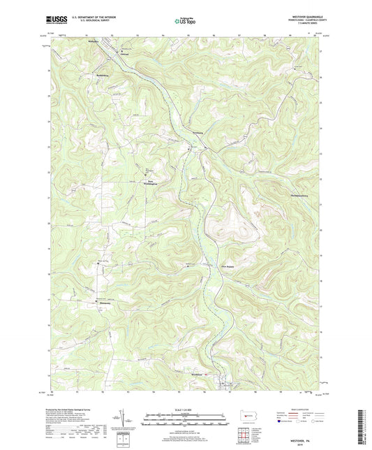 Westover Pennsylvania US Topo Map Image