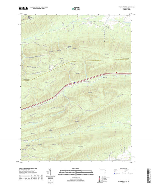 Williamsport SE Pennsylvania US Topo Map Image