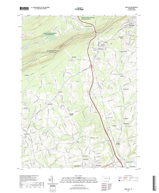 Wind Gap Pennsylvania US Topo Map Image
