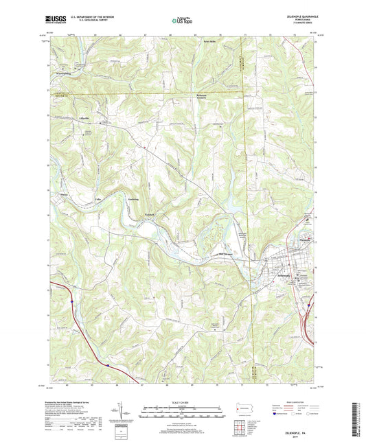 Zelienople Pennsylvania US Topo Map Image