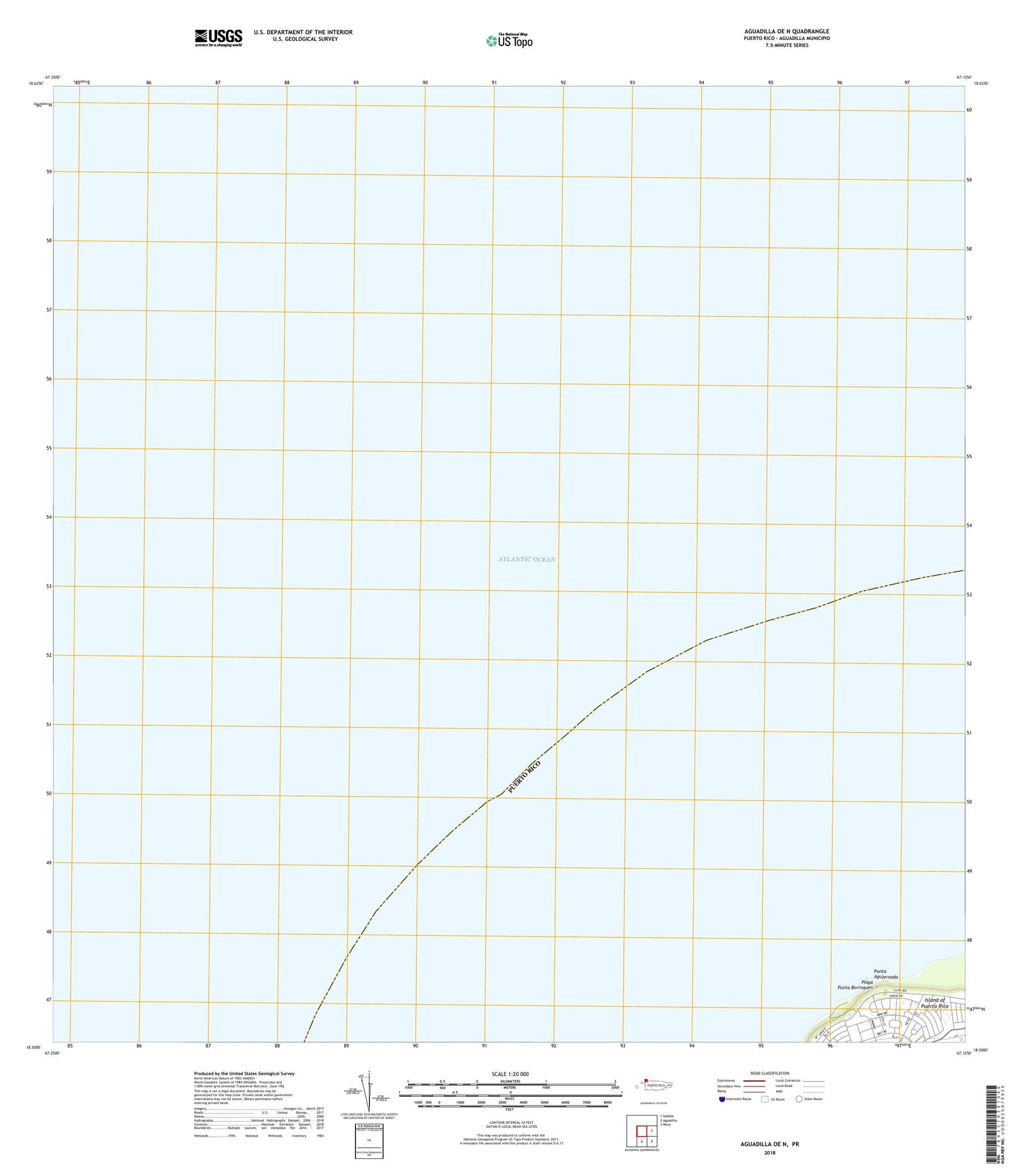 Aguadilla OE N Puerto Rico US Topo Map Image