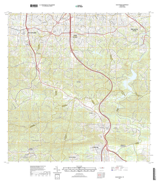 Aguas Buenas Puerto Rico US Topo Map Image