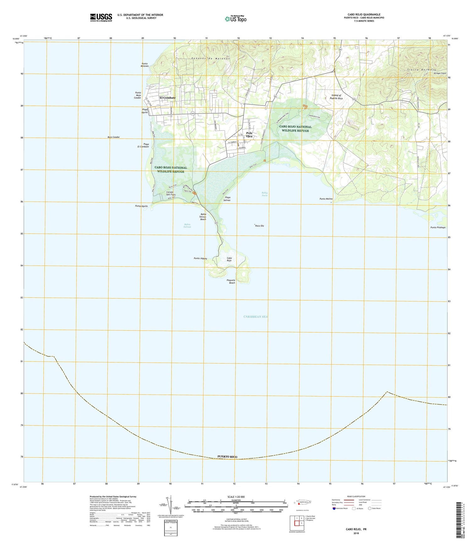 Cabo Rojo Puerto Rico US Topo Map Image