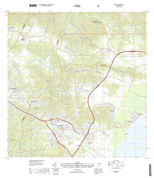 Humacao Puerto Rico US Topo Map Image