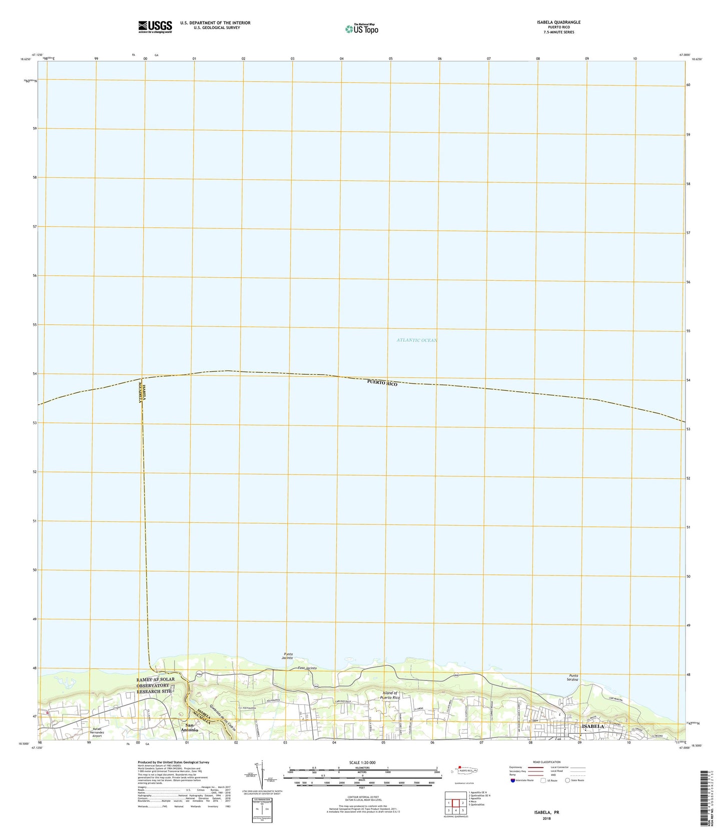 Isabela Puerto Rico US Topo Map Image