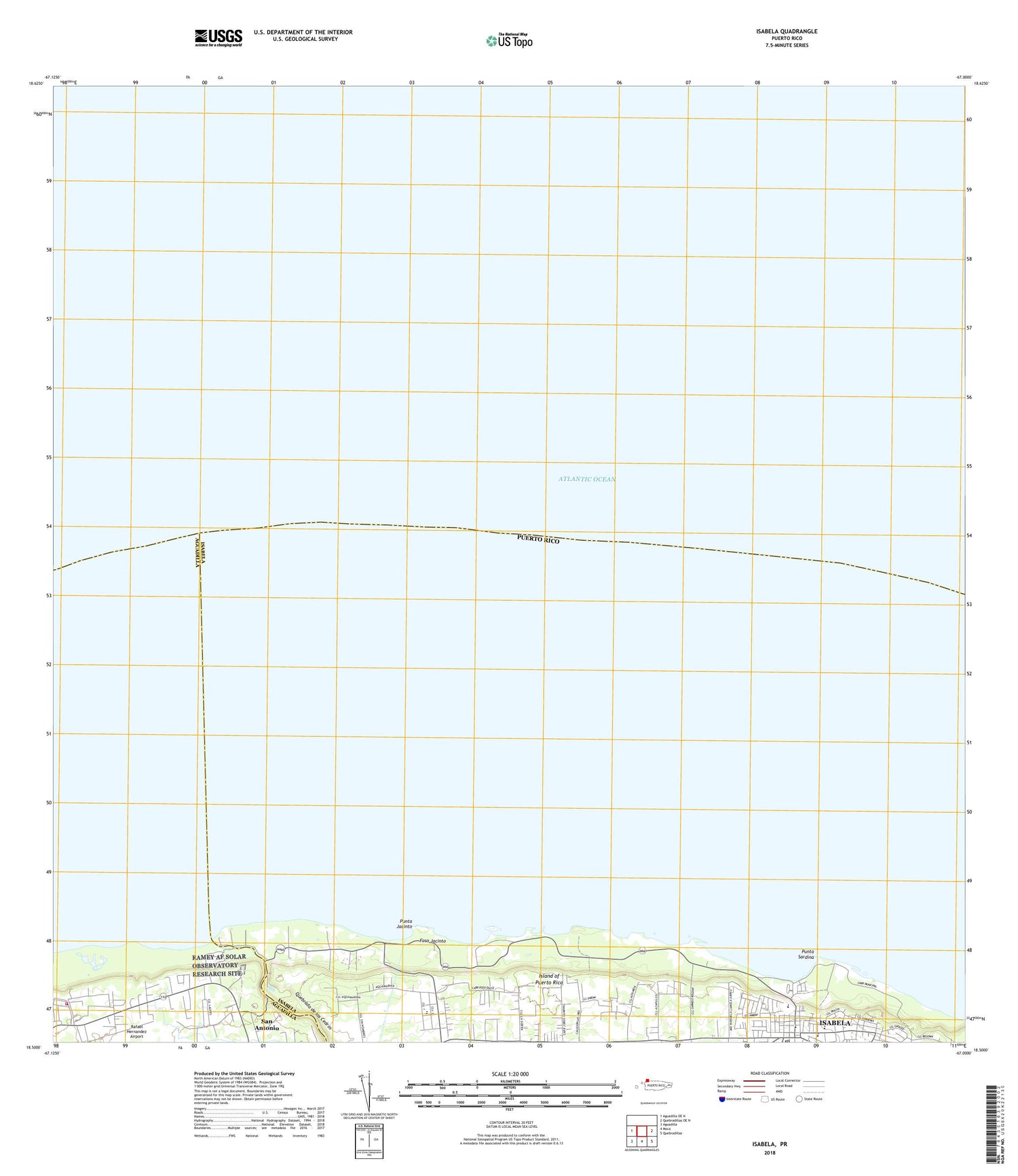Isabela Puerto Rico US Topo Map Image