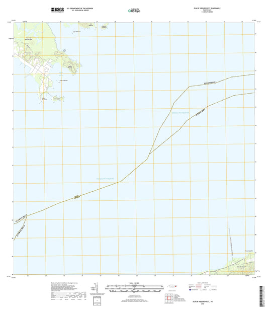 Isla De Vieques West Puerto Rico US Topo Map Image