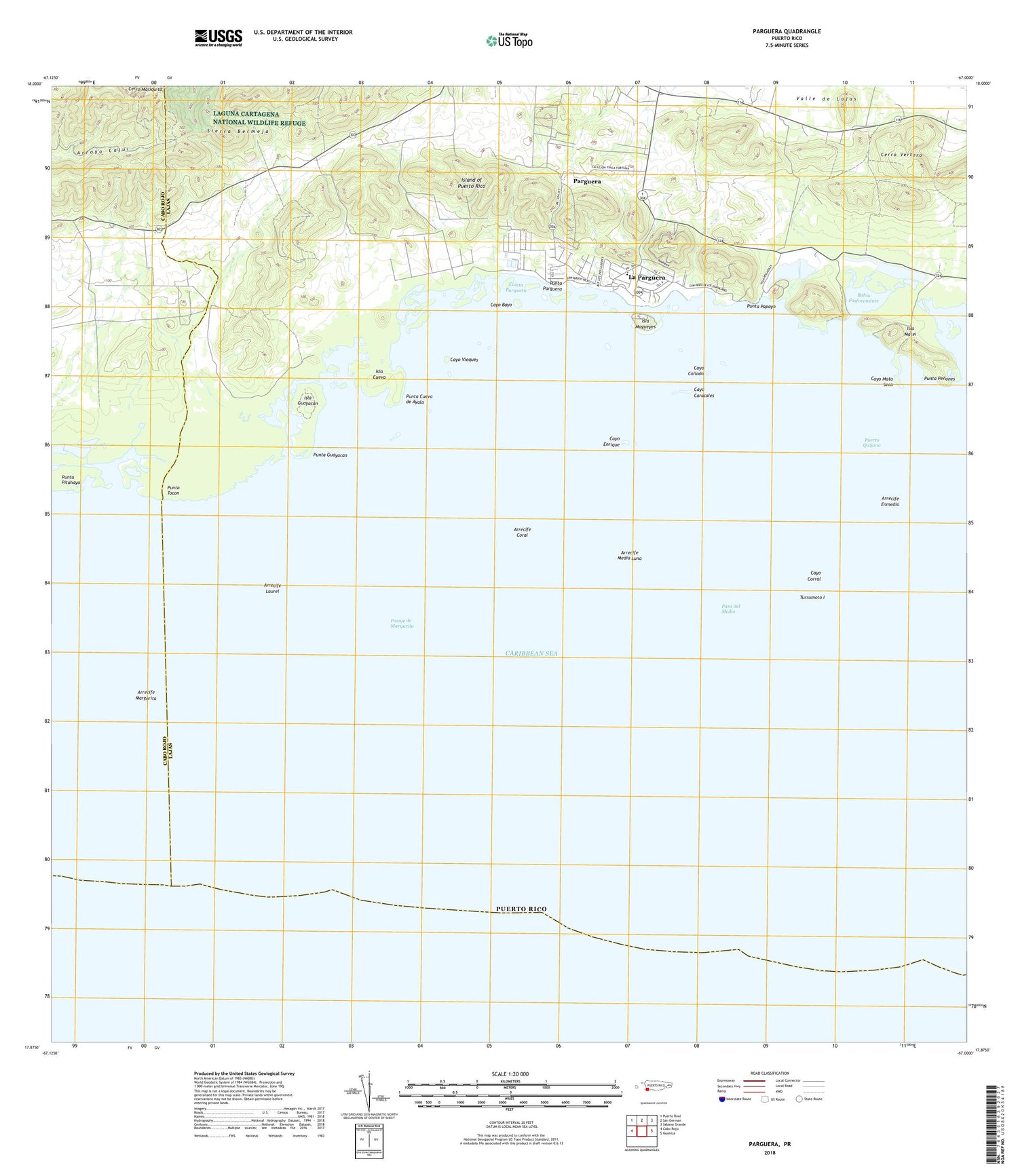 Parguera Puerto Rico US Topo Map Image