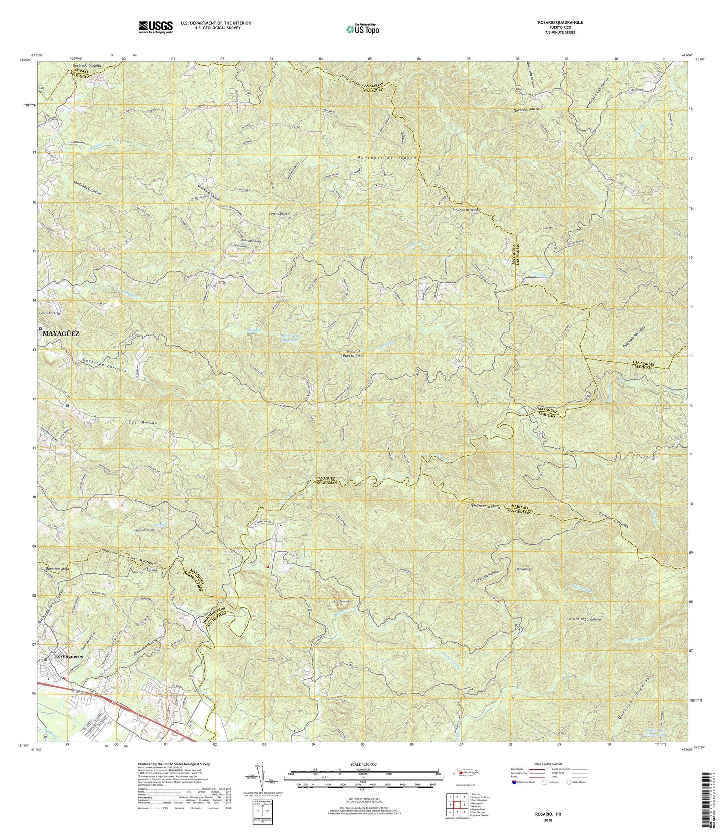 Rosario Puerto Rico US Topo Map Image