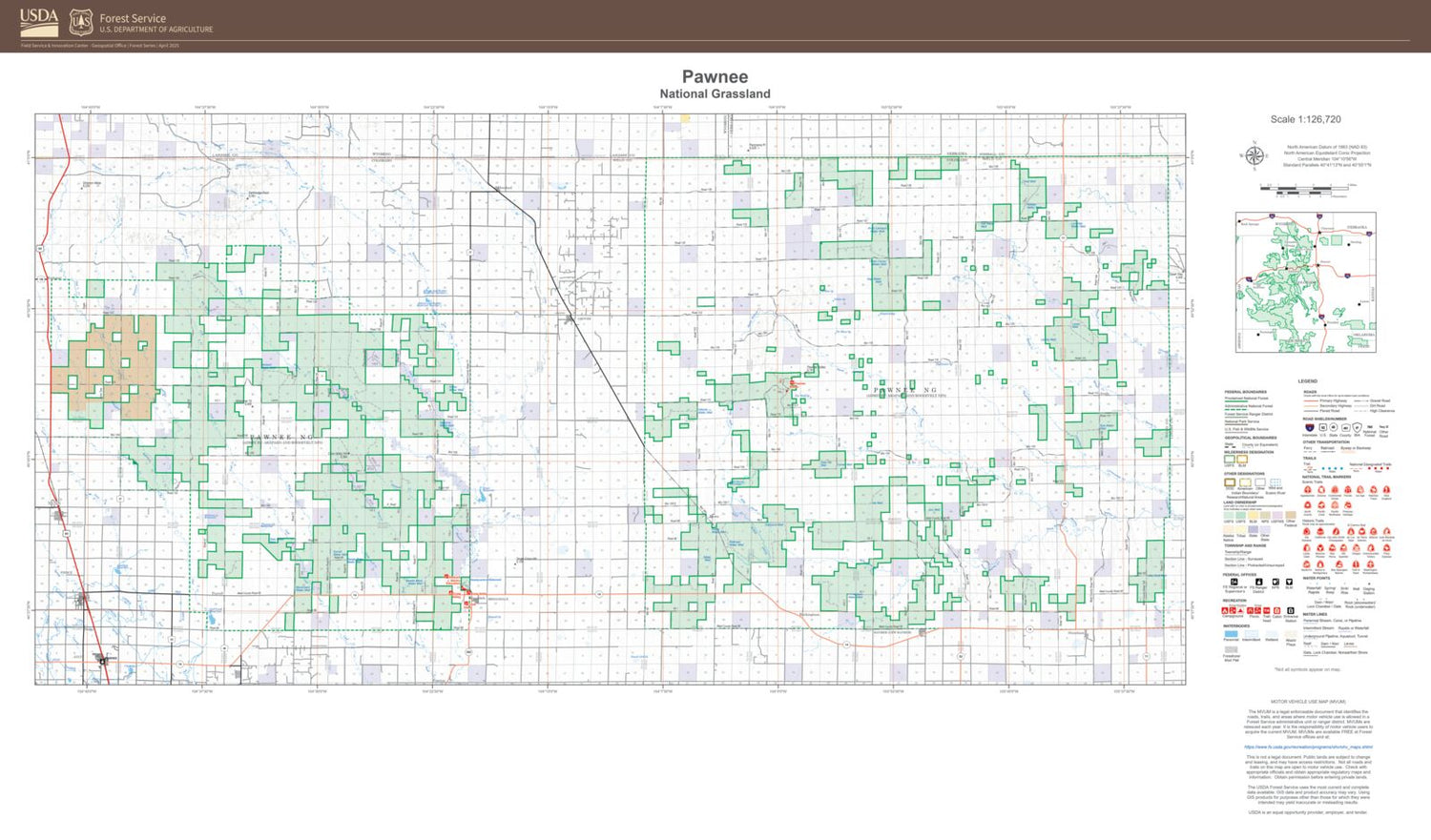 Pawnee National Grassland Map