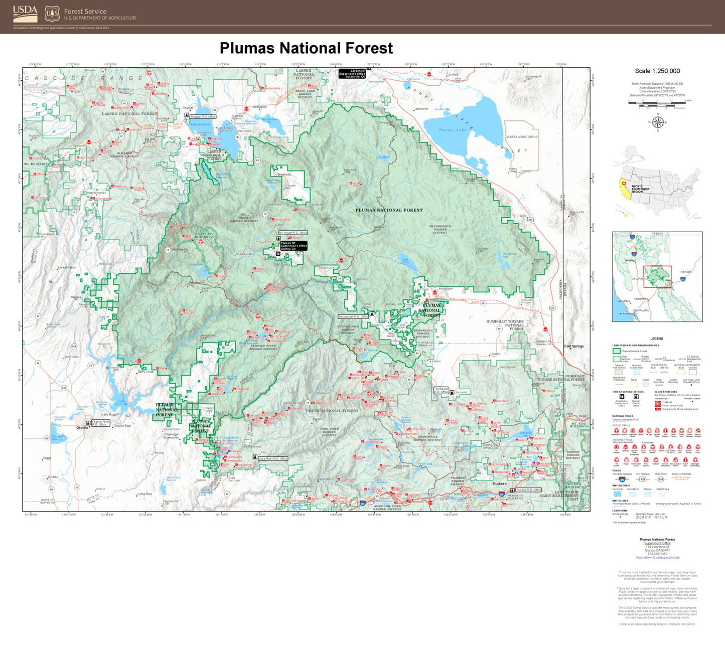 Plumas National Forest Map