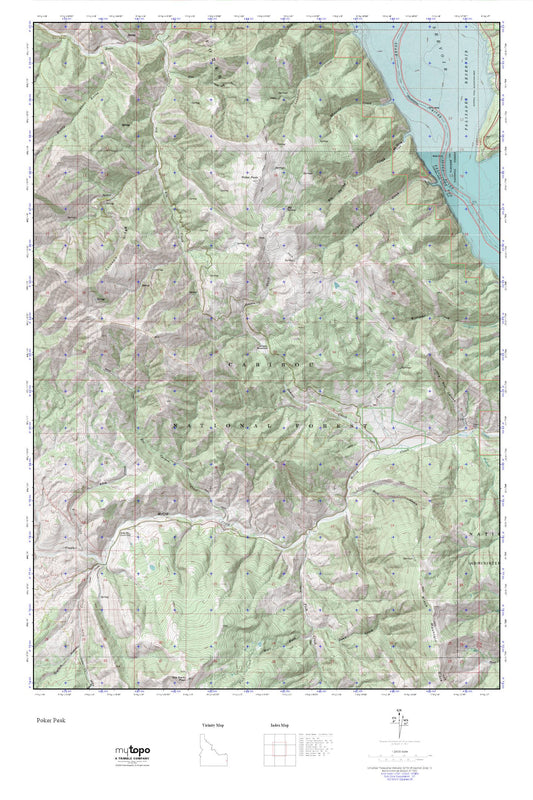 Poker Peak MyTopo Explorer Series Map Image