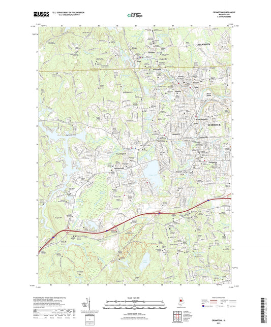 Crompton Rhode Island US Topo Map Image