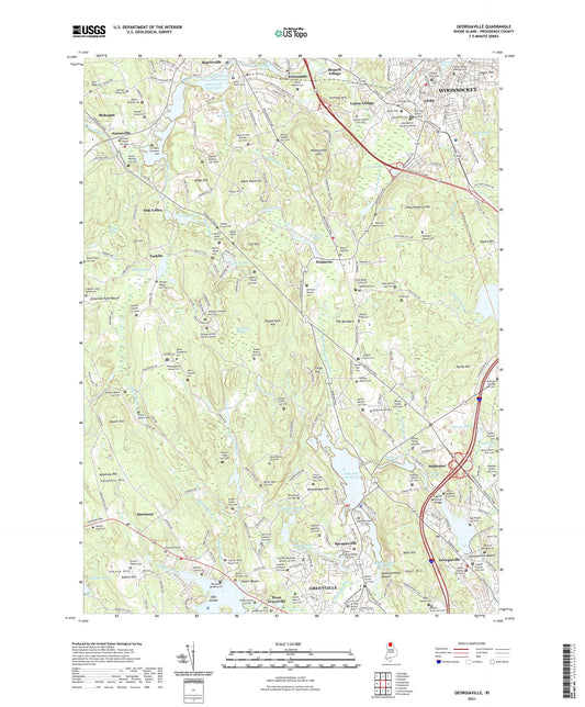 Georgiaville Rhode Island US Topo Map Image