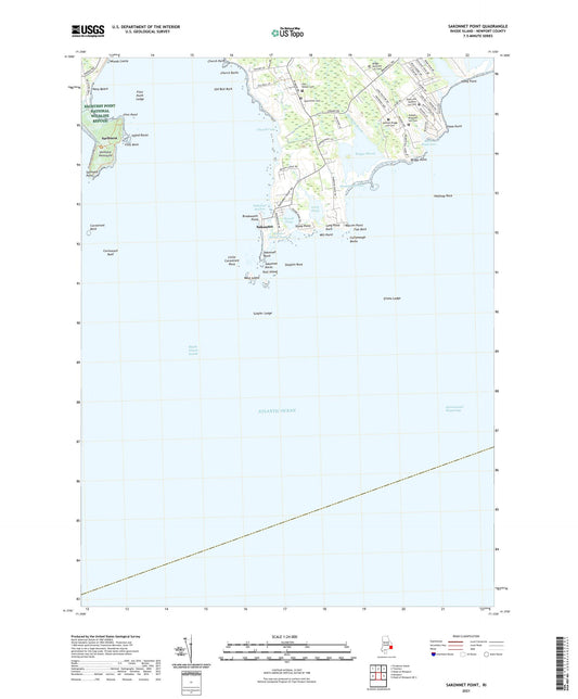 Sakonnet Point Rhode Island US Topo Map Image