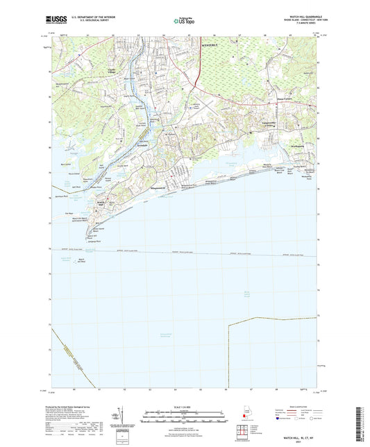 Watch Hill Rhode Island US Topo Map Image
