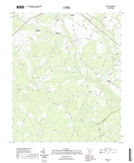 Barton South Carolina US Topo Map Image
