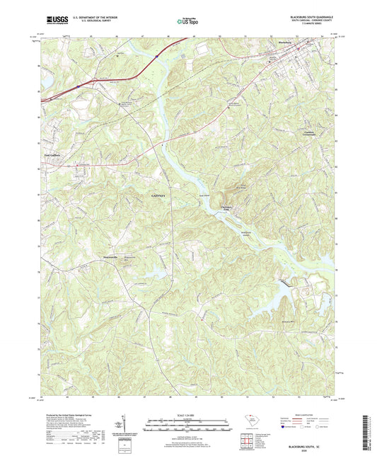 Blacksburg South South Carolina US Topo Map Image