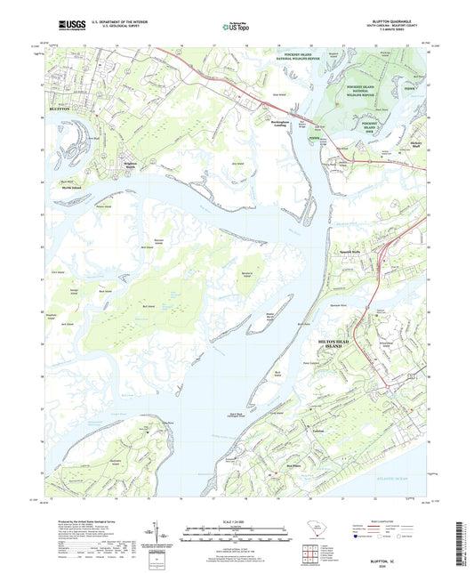 Bluffton South Carolina US Topo Map Image