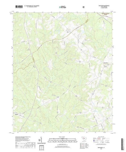 Bush River South Carolina US Topo Map Image