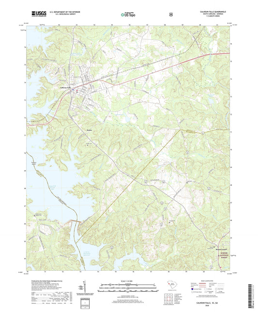 Calhoun Falls South Carolina US Topo Map Image